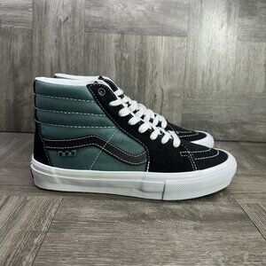 Vans Sk8-Hi Men's 6/Women's size 7.5 Black Dusty Green Skate Shoes